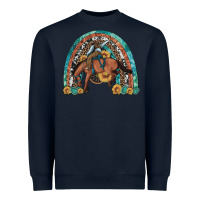 Navy bucking bronco rodeo rainbow Heavyweight Sweatshirt - Artiststas