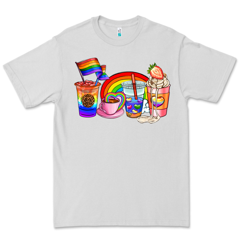 Pride Coffee Cups Premium Tee by AdoDesignShop | Teevron