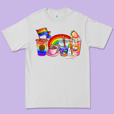 Pride Coffee Cups Premium Tee Designed By Adodesignshop