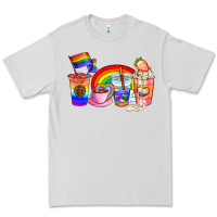 Dove Grey pride coffee cups Premium Tee - AdoDesignShop