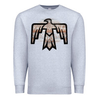 Heather Grey Western Light Aztec Thunderbird Premium Sweatshirt - Bettercallsaul