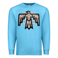 Ocean Blue Western Light Aztec Thunderbird Premium Sweatshirt - Bettercallsaul