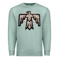 Seafoam Western Light Aztec Thunderbird Premium Sweatshirt - Bettercallsaul
