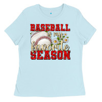 Baseball Is My Favorite Season Ladies Tee | Teevron