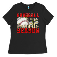 Black baseball is my favorite season Ladies Tee - texasbilliewilder