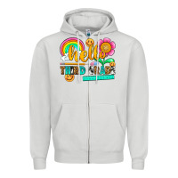 Dove Grey hello third grade Zipper Hoodie - NancyCooperArtShop