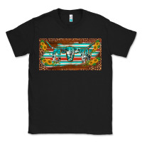 Black western howdy cowgirl leopard serape   license plate template Classic Tee - BarkalooDesign