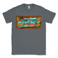 Charcoal Heather western howdy cowgirl leopard serape   license plate template Classic Tee - BarkalooDesign