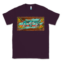 Plum western howdy cowgirl leopard serape   license plate template Classic Tee - BarkalooDesign