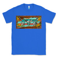 True Royal western howdy cowgirl leopard serape   license plate template Classic Tee - BarkalooDesign