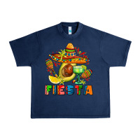Navy fıesta with avocado and sombrero Urban Heavy Tee - AdoDesignShop