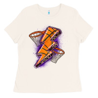 Bone basketball lightning bolt Ladies Tee - Zillion Design Studio