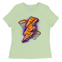 Matcha basketball lightning bolt Ladies Tee - Zillion Design Studio