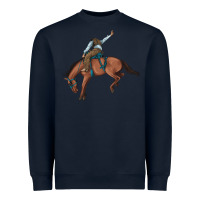 Navy bucking bronco cowboy rodeo Heavyweight Sweatshirt - Artiststas