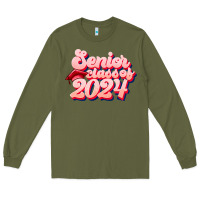 Army Green senior class of 2024 Long Sleeve Tee - JahusDesignShop