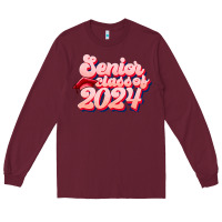 Burgundy senior class of 2024 Long Sleeve Tee - JahusDesignShop