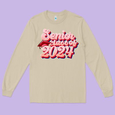 Senior Class Of 2024 Long Sleeve Tee Designed By Jahusdesignshop