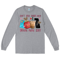Heather Grey can't talk right now doing mimi shit Long Sleeve Tee - MaliasSmallBusiness