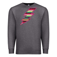 Charcoal Heather Pink Serape Lightning Premium Sweatshirt - Bettercallsaul