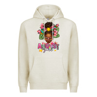 Oatmeal Heather August Girl Afro Woman Summer Premium Hoodie - texasbilliewilder