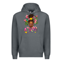 Rock August Girl Afro Woman Summer Premium Hoodie - texasbilliewilder