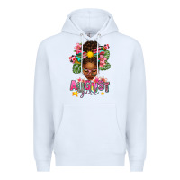 White August Girl Afro Woman Summer Premium Hoodie - texasbilliewilder