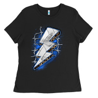 Volleyball Lightning Bolt Ladies Tee | Teevron