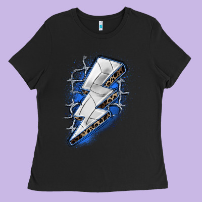 Volleyball Lightning Bolt Ladies Tee Designed By Zillion Design Studio