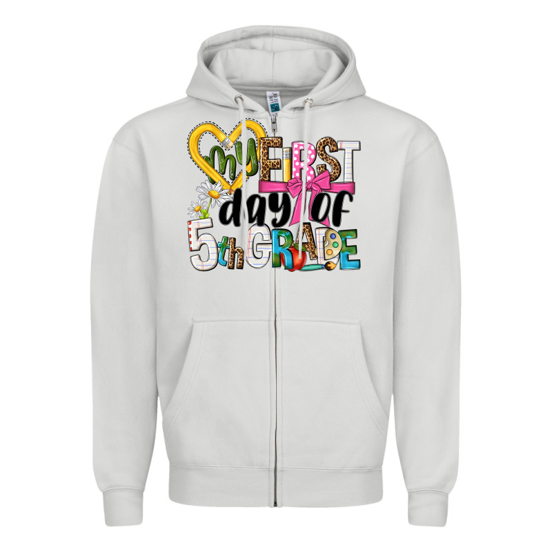 My First Day Of 5th Grade Zipper Hoodie by NancyCooperArtShop | Teevron