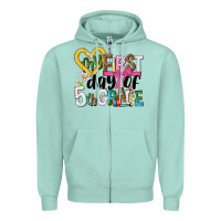 Seafoam my first day of 5th grade Zipper Hoodie - NancyCooperArtShop