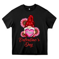 Black happy valentine's day gnomes with sunflower Heavy Core Tee - RanaPortraitStore