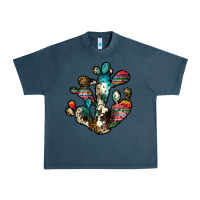 Midnight Navy serape cactus Urban Heavy Tee - JahusDesignShop