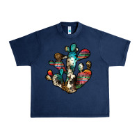 Navy serape cactus Urban Heavy Tee - JahusDesignShop