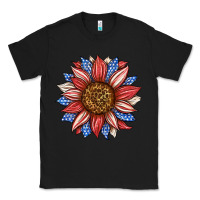 Black American Flag Sunflower Classic Tee - LillyAllenDesigns
