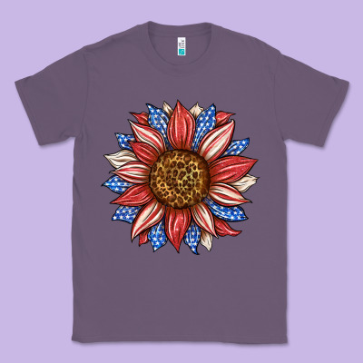 American Flag Sunflower Classic Tee Designed By Lillyallendesigns
