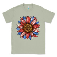 Matcha American Flag Sunflower Classic Tee - LillyAllenDesigns