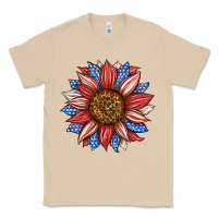 Mushroom American Flag Sunflower Classic Tee - LillyAllenDesigns