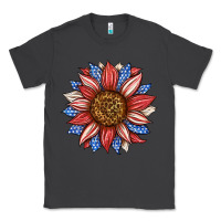 Smoke American Flag Sunflower Classic Tee - LillyAllenDesigns