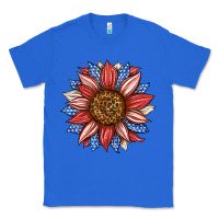 True Royal American Flag Sunflower Classic Tee - LillyAllenDesigns