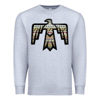 Heather Grey Western Green Aztec Thunderbird Premium Sweatshirt - Bettercallsaul