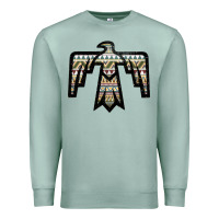 Seafoam Western Green Aztec Thunderbird Premium Sweatshirt - Bettercallsaul