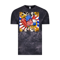 Cloud Black patriotic popsicles and sunflowers Vintage Tee - BundleAndBundleShop
