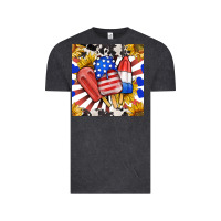 Vintage Black patriotic popsicles and sunflowers Vintage Tee - BundleAndBundleShop