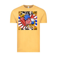 Vintage Mustard patriotic popsicles and sunflowers Vintage Tee - BundleAndBundleShop