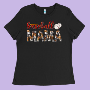 Baseball Mama Ladies Tee Designed By Texasbilliewilder
