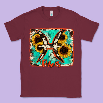 Pisces Turquoise Cowhide Classic Tee Designed By Ranaportraitstore
