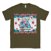 Army Green da dental assistant dentist element with flowers Classic Tee - AdoDesignShop