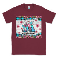 Burgundy da dental assistant dentist element with flowers Classic Tee - AdoDesignShop