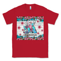 Red da dental assistant dentist element with flowers Classic Tee - AdoDesignShop