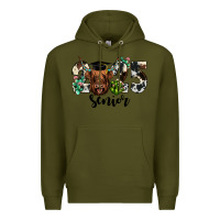 Army Green cow 2025 senior Premium Hoodie - JahusDesignShop